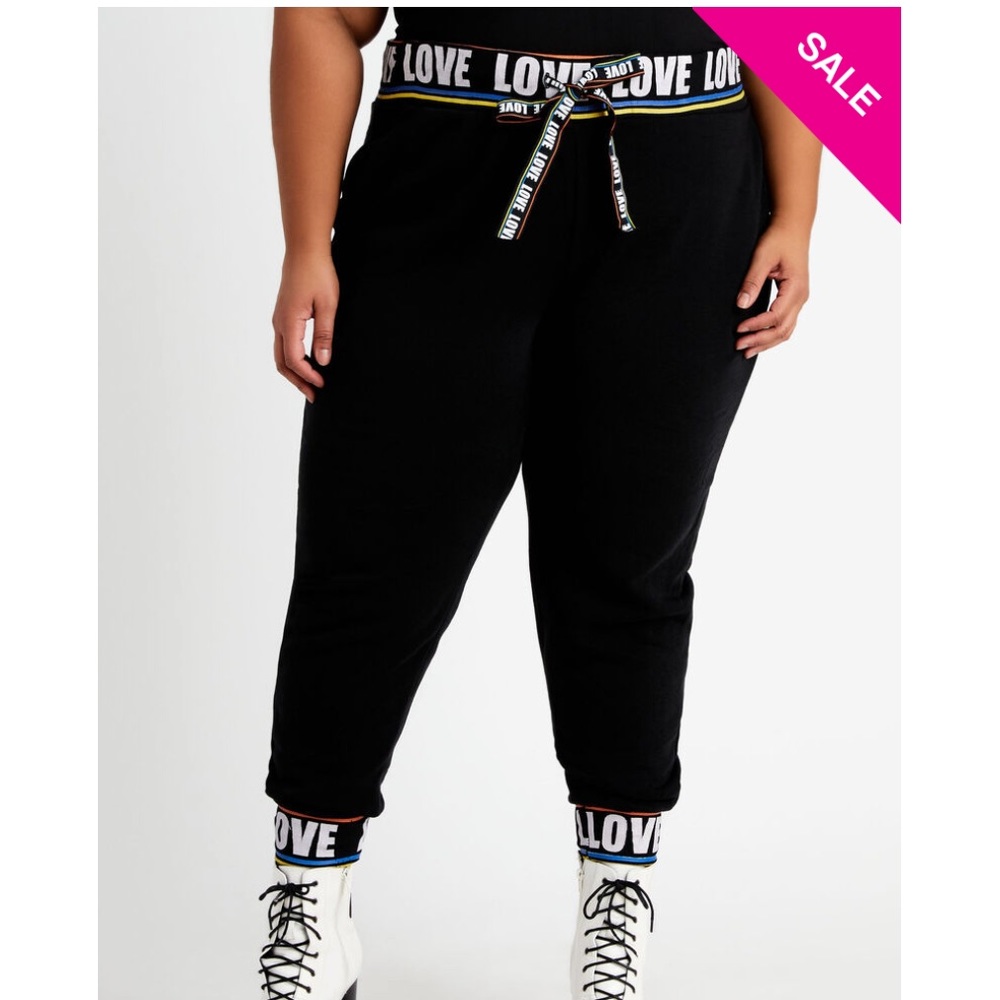 Ashley Stewart Rainbow Love Athleisure Joggers